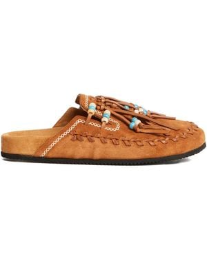 Alanui Flache The Journey Mules Mit Perlen - Braun