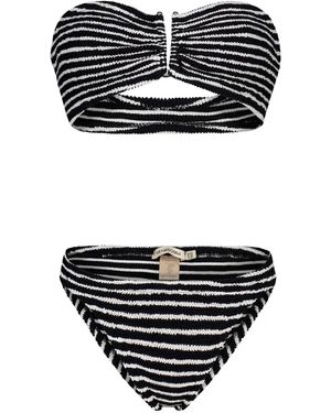 Paramidonna Frida Striped Two-Pieces Bikini - Black