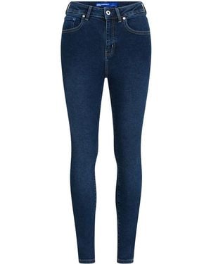 KARL LAGERFELD High-Rise Skinny Jeans - Blue
