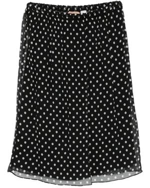 N°21 Elasticated-Waistband Mini Skirt - Black