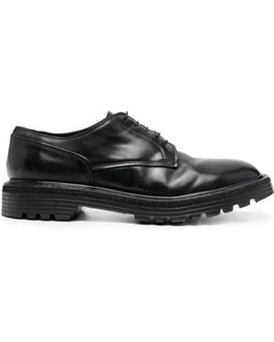 Premiata King Brass Leather Derby Shoes - Black