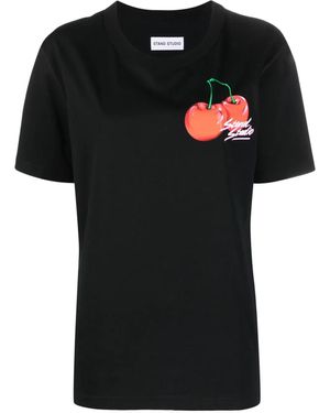 Stand Studio T-Shirt Con Stampa - Nero