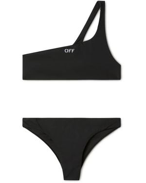 Off-White c/o Virgil Abloh Bikini Con Stampa Logo - Nero