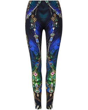 CAMILLA Dominican Decadence Jewel Print Leggings - Blue