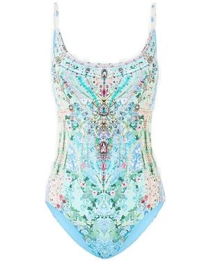 CAMILLA Badpak Met Print - Blauw