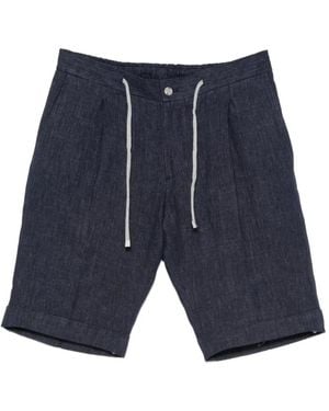 Barba Napoli Capri Drawstring Deck Shorts - Blue