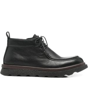 SERGIO MORETTI FIRENZE Lace-Up Ridged-Sole Desert Boots - Black