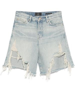 7 For All Mankind Lola デニムショーツ - ブルー