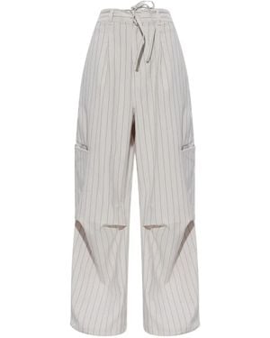 Y-3 Striped Cutout Trousers - White