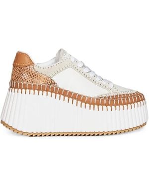 Chloé Nama Wedge Sneakers - Blanc