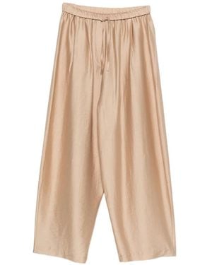 Cordera Drawstring-Waistband Wide-Leg Trousers - Natural