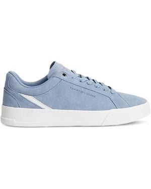 Tommy Hilfiger Court Suede Lace-Up Sneakers - Blue