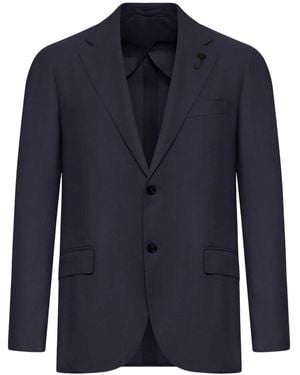 Lardini Button Jacket - Blue