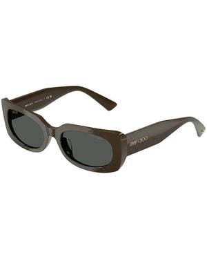 Jimmy Choo Emeline Sonnenbrille Mit Eckigem Gestell - Grün