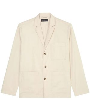 Marc O' Polo Button-Up Utility Blazer - Natural