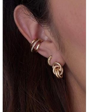 Zoe Chicco 14K Large Link Knot Earrings - Brown