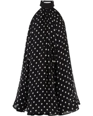 Nina Ricci Abito Corto Con Peplum E Scollo All'Americana - Nero