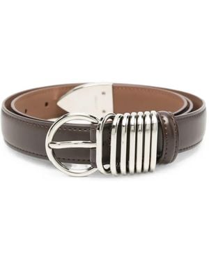 ELEH Multi-Ring Leather Belt - White