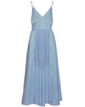 Tanya Taylor Vivien Striped-Print Dress - Blue