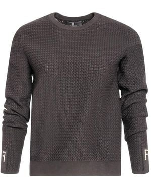 Fracomina Chevron-Knit Jumper - Grey