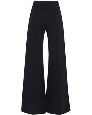 Rosetta Getty Pintucked Flared Trousers - Blue