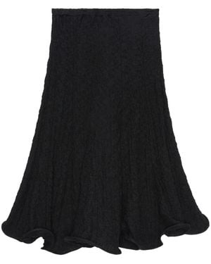 MSGM Crinkle-Effect Skirt - Black