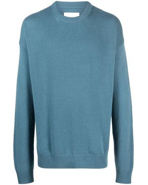 Jil Sander クルーネック カシミアセーター - ブルー