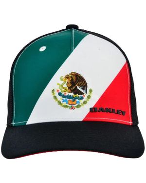 Oakley Mexico-Flag Mesh Trucker Hat - Black