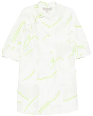 Shiatzy Chen Abrigo En Jacquard - Blanco