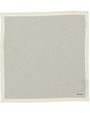 Tom Ford Polka-Dot Silk Pocket Square - Natural