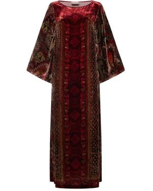 Pierre Louis Mascia Maxikleid Mit Geometrischem Muster - Rot