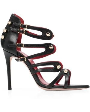 HARDOT 100Mm Bar-Detail Strappy Sandals - Black