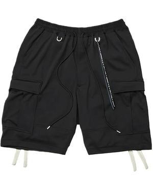 MASTERMIND WORLD Strap-Detail Cargo Shorts - Black