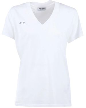 Dondup V-neck Embroidered T-shirt - ホワイト