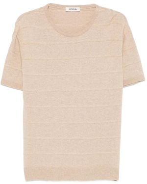 Imperial T-Shirt À Rayures Horizontales - White