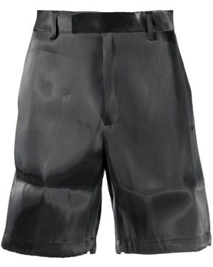 HELIOT EMIL Liquid Metal Bermuda Shorts - Grey