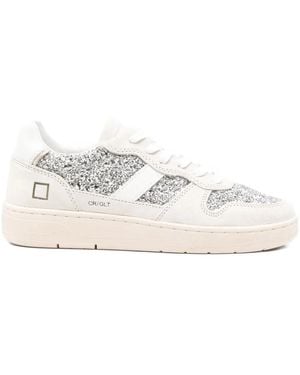 Date Glitter-detailing sneakers - Blanco