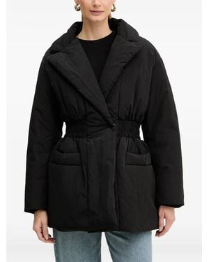 ARMANI EXCHANGE Gathered-Waist Puffer Jacket - Black