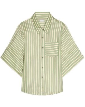 Dries Van Noten Striped Short-Sleeve Shirt - Green