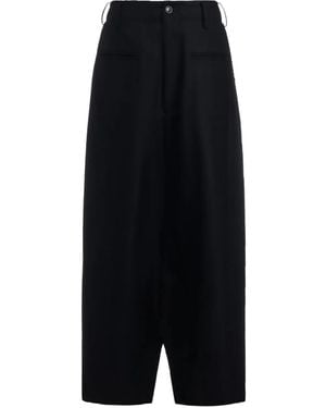 Yohji Yamamoto Hose mit Gürtelschlaufen - Schwarz