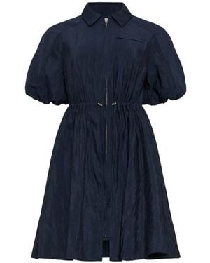 Cinq À Sept Macauly Drawstring-Waist Dress - Blue