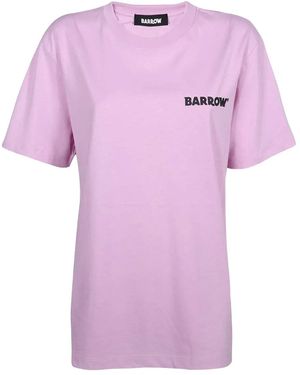 Barrow Logo-Print Cotton T-Shirt - Pink