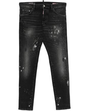 DSquared² Distressed-Finish Faded-Effect Jeans - Black