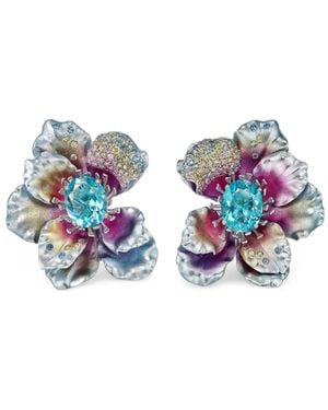 Anabela Chan Iris Poppy Earrings - White