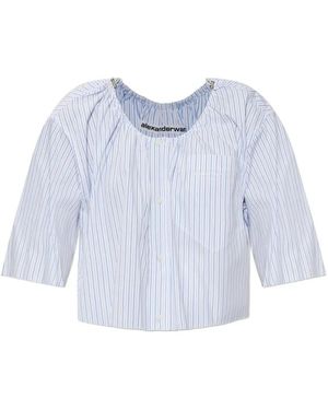 Alexander Wang Striped Cropped Top - Blue