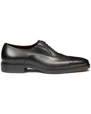 Santoni Easy Leather Oxford Shoes - Black