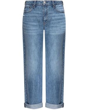 Rag & Bone Pantalones Rectos Con Dobladillo Vuelto - Azul