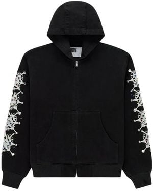 Sp5der Sudadera Webstone Con Cremallera Y Capucha - Negro