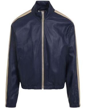 Marni Ovine Leather Jacket-Uomo - Blu