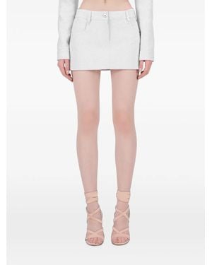 Blumarine Bouclé-Texture Short Skirt - White